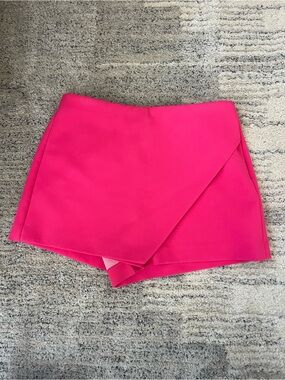 Zara Pink Structured Wrap Skort